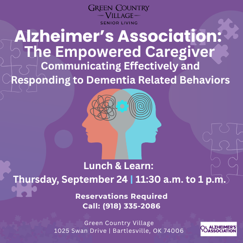 event graphic promoting a program by Alzheimer's association